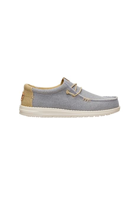 Mocassini Hey Dude uomo 40003 3CF Wally Braided Gray Grigio HEY DUDE | Mocassini | 40003GREY