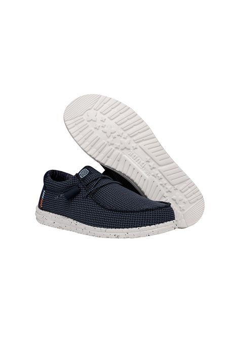 Mocassini Hey Dude uomo 40403 410 Wally Sport Mesh Blu Navy HEY DUDE | Mocassini | 40403NAVY