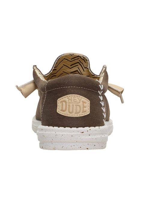 Mocassini Hey Dude uomo 40700 2LN Wally Stretch Canvas Brown Marrone HEY DUDE | Mocassini | 40700BROWN