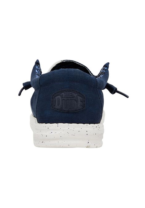 Mocassini Hey Dude uomo 40700 410 Wally Stretch Canvas Blu Navy HEY DUDE | Mocassini | 40700NAVY