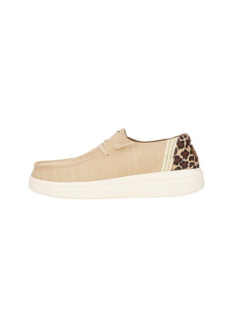 Mocassini Hey Dude donna 43780 2UG Wendy Rise Animal Tan Beige HEY DUDE | Mocassini | 43780TAN