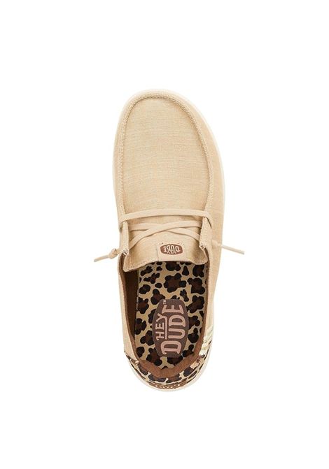 Mocassini Hey Dude donna 43780 2UG Wendy Rise Animal Tan Beige HEY DUDE | Mocassini | 43780TAN