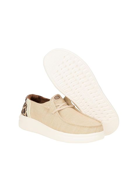 Mocassini Hey Dude donna 43780 2UG Wendy Rise Animal Tan Beige HEY DUDE | Mocassini | 43780TAN
