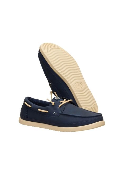 Mocassini Hey Dude uomo 45139 4ZQ Harbor Lo Classic Blu Navy HEY DUDE | Mocassini | 45139BLUE