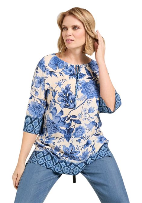 Caftano Luisa Viola donna 2022F001898N 001 Mara Venier Fantasia Blu Azzurro LUISA VIOLA | Blusa | 2022F001898N001