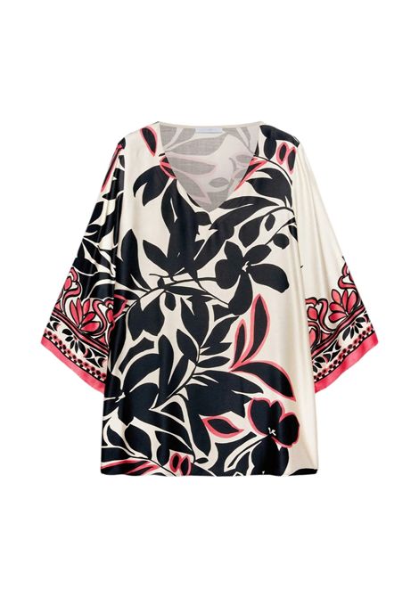 Blusa Luisa Viola donna 2226F001854N 001 Fantasia Sabbia Nero  LUISA VIOLA | Blusa | 2226F001854N001