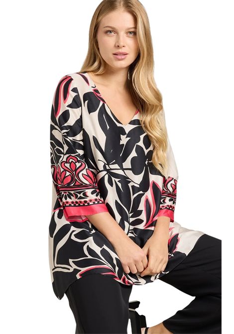 Blusa Luisa Viola donna 2226F001854N 001 Fantasia Sabbia Nero  LUISA VIOLA | Blusa | 2226F001854N001