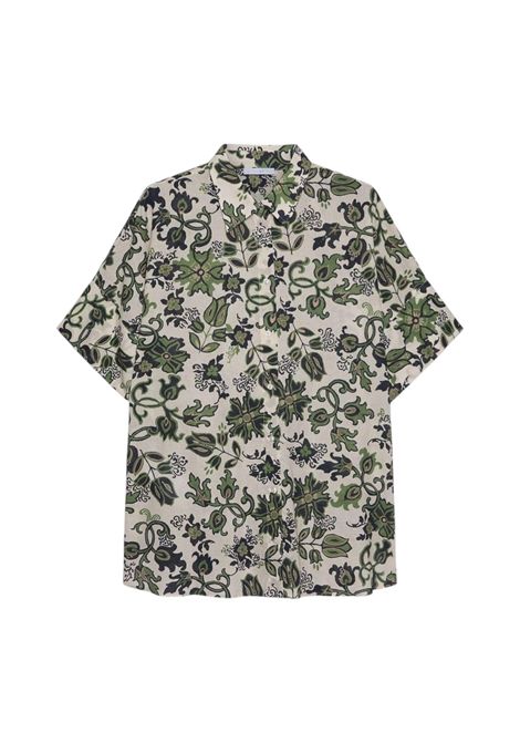 Camicia Luisa Viola donna 5007F000837N 041 Mara Venier Avorio Verde Nero LUISA VIOLA | Camicia | 5007F000837N041