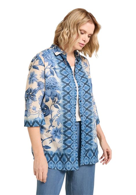 Camicia Luisa Viola donna 5010F000841N 001 Fantasia Blu Azzurro  LUISA VIOLA | Camicia | 5010F000841N001