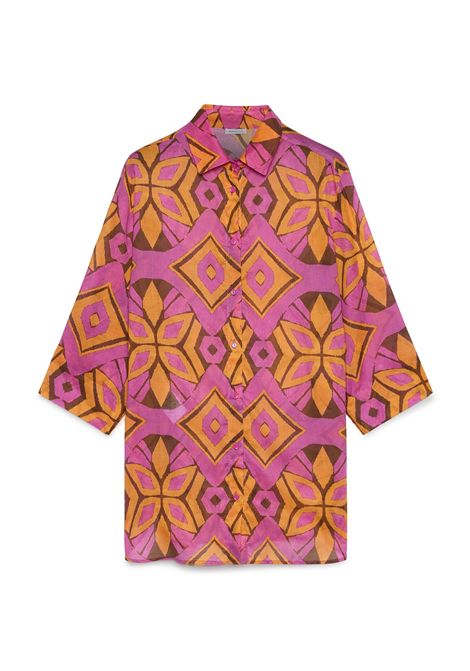 Camicia Luisa Viola donna 5010F100842N 001 Fantasia Arancio Fucsia  LUISA VIOLA | Camicia | 5010F100842N001