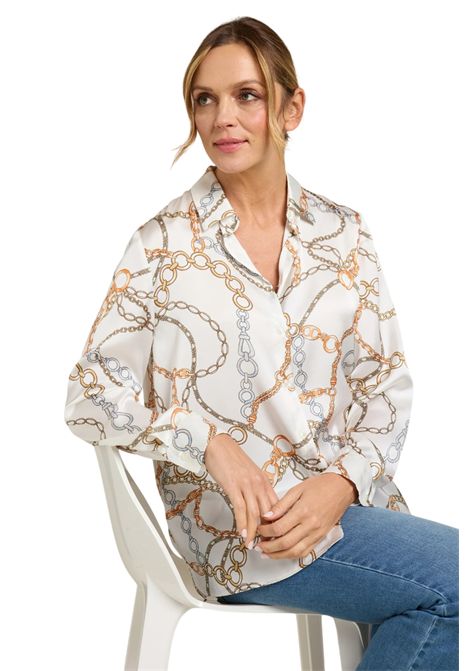 Camicia Luisa Viola donna 5039F000808N041 Performance Collection bianco fantasia  LUISA VIOLA | Camicia | 5039F000808N041
