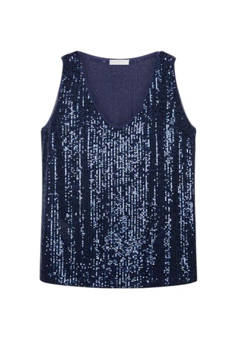 Top Luisa Viola donna G073L008752N 034 Performance Paillettes Blu LUISA VIOLA | Canotta | G073L008752N034