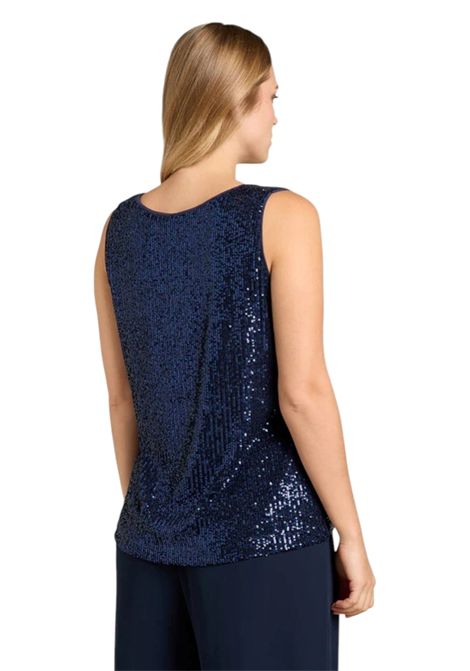 Top Luisa Viola donna G073L008752N 034 Performance Paillettes Blu LUISA VIOLA | Canotta | G073L008752N034