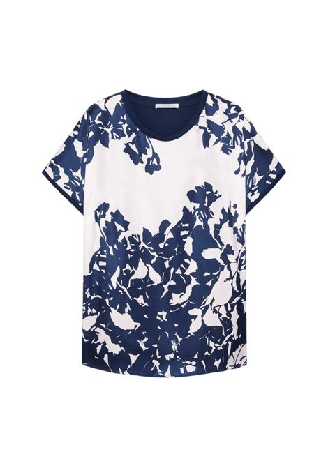 T-shirt Luisa Viola donna G078L008697N 014 Performance Fantasia Bianco Blu LUISA VIOLA | T-shirt | G078L008697N014