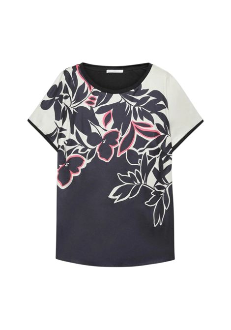 T-shirt Luisa Viola donna G078L008697N 033 Performance Fantasia Nero Beige LUISA VIOLA | T-shirt | G078L008697N033