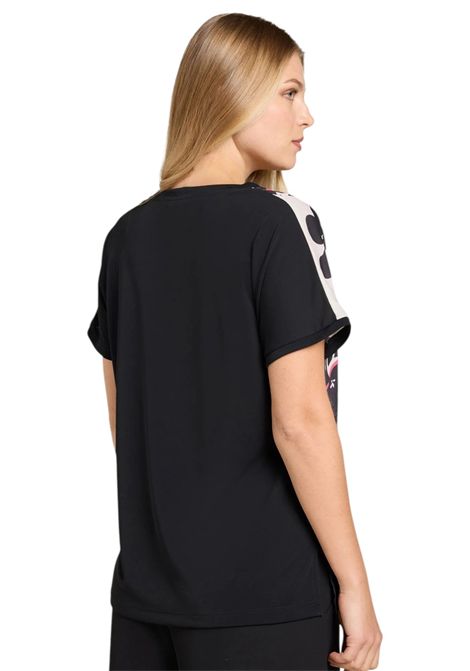T-shirt Luisa Viola donna G078L008697N 033 Performance Fantasia Nero Beige LUISA VIOLA | T-shirt | G078L008697N033