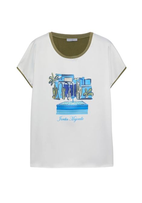 Maglia Luisa Viola donna G084L008620N025 Performance Collection bianco kaki LUISA VIOLA | T-shirt | G084L008620N025