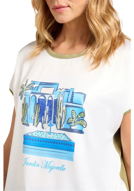 Maglia Luisa Viola donna G084L008620N025 Performance Collection bianco kaki LUISA VIOLA | T-shirt | G084L008620N025