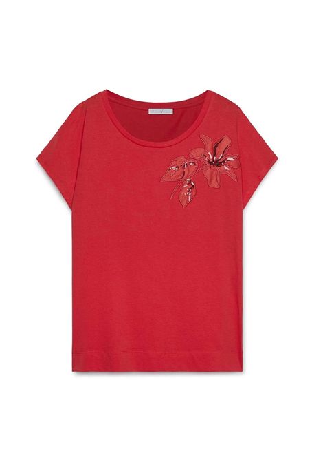 T-shirt Luisa Viola donna G092L008712N 016 Performance Rosso LUISA VIOLA | T-shirt | G092L008712N016
