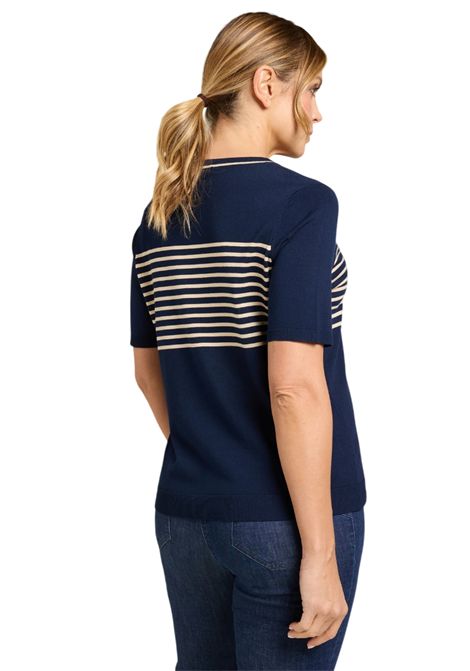 Maglia Luisa Viola donna M706L008087N0A1 Performance Collection blu a righe  LUISA VIOLA | Maglia | M706L008087N0A1