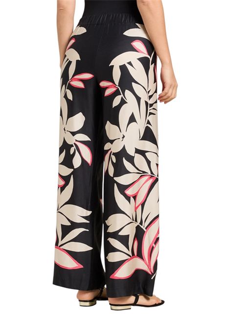 Pantalone Luisa Viola donna P000F001976N 001 Performance Nero Beige Fucsia LUISA VIOLA | Pantalone | P000F001976N001