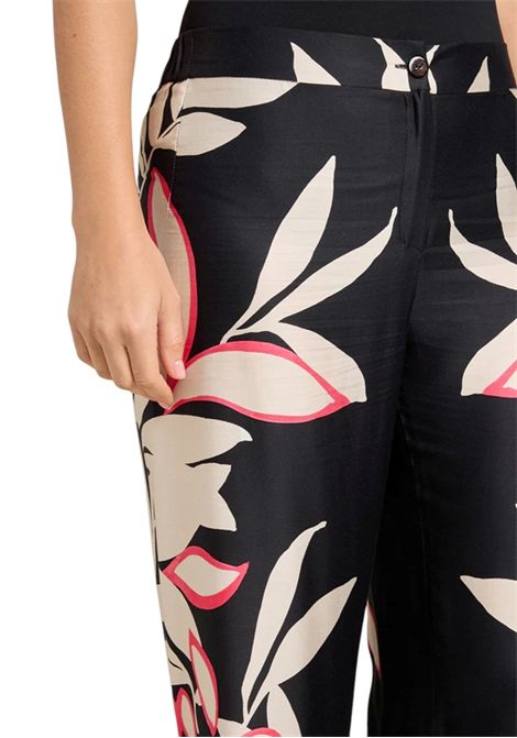 Pantalone Luisa Viola donna P000F001976N 001 Performance Nero Beige Fucsia LUISA VIOLA | Pantalone | P000F001976N001