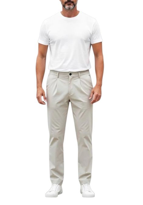 Pantalaccio Markup uomo MK1950120 nylon tecnico stretch Gesso MARK-UP | Pantalone | MK1950120GESSO