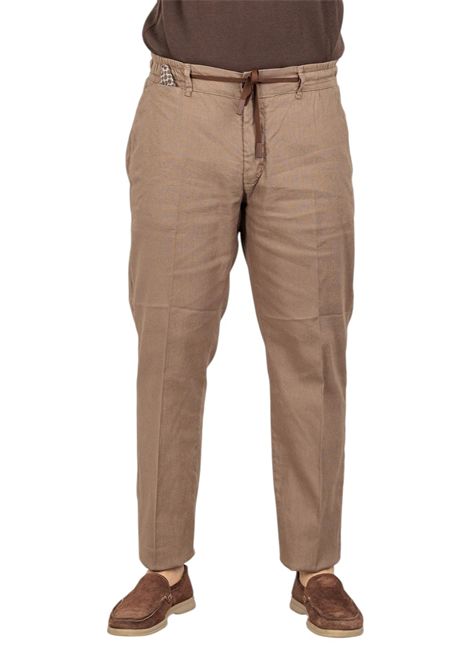 Pantalaccio Moro uomo ME2631 sartoriale con pinces lino e cotone Safari MORO | Pantalone | ME2631SAFARI
