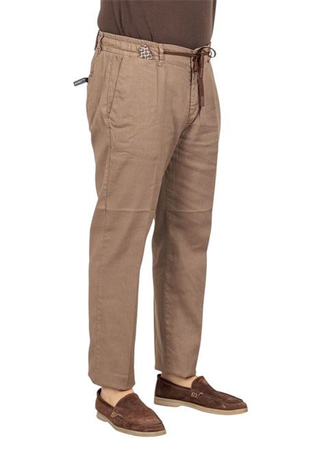 Pantalaccio Moro uomo ME2631 sartoriale con pinces lino e cotone Safari MORO | Pantalone | ME2631SAFARI