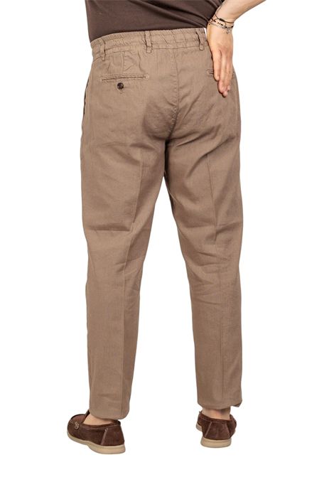 Pantalaccio Moro uomo ME2631 sartoriale con pinces lino e cotone Safari MORO | Pantalone | ME2631SAFARI