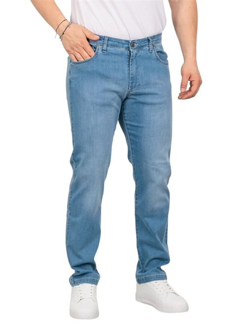 Jeans Moro uomo MEJ2664 5 tasche stretch Denim chiaro MORO | Jeans | MEJ2664JEANS*