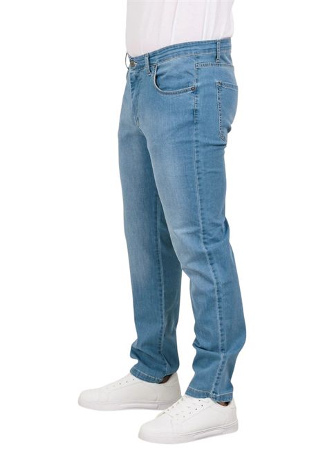 Jeans Moro uomo MEJ2664 5 tasche stretch Denim chiaro MORO | Jeans | MEJ2664JEANS*