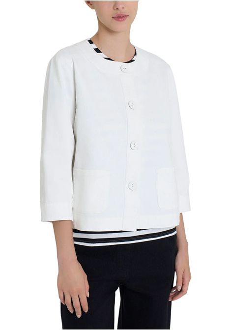Giacca Ragno donna DN18GW 010 con manica 3/4 Light Denim Bianco RAGNO | Giacca | DN18GW010