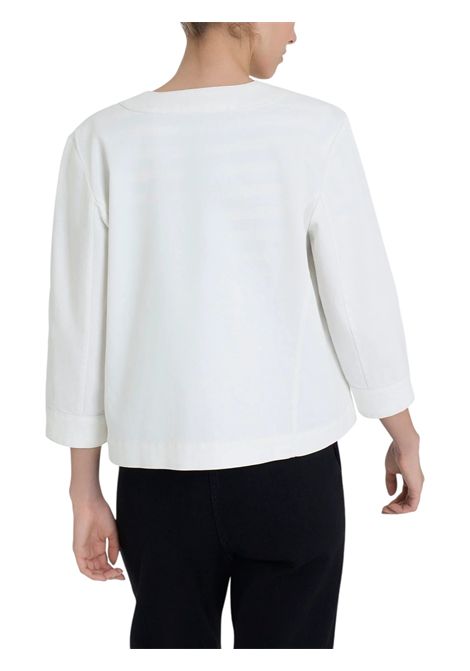 Giacca Ragno donna DN18GW 010 con manica 3/4 Light Denim Bianco RAGNO | Giacca | DN18GW010