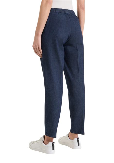 Jeans Ragno donna DS87P4 716 jogger cropped in Super Light Denim Dark Indigo RAGNO | Jeans | DS87P4716