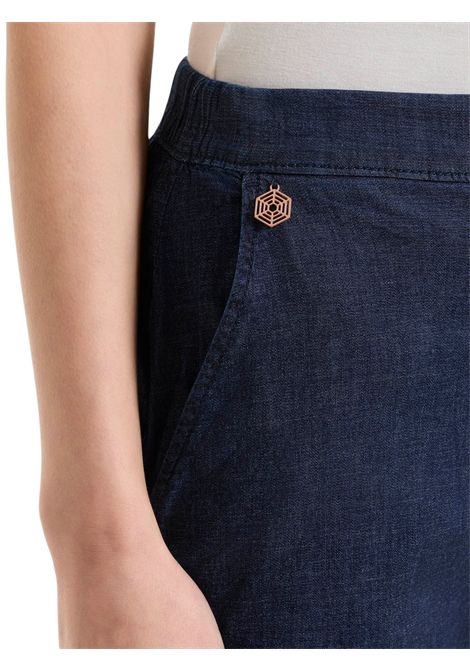 Jeans Ragno donna DS87P4 716 jogger cropped in Super Light Denim Dark Indigo RAGNO | Jeans | DS87P4716