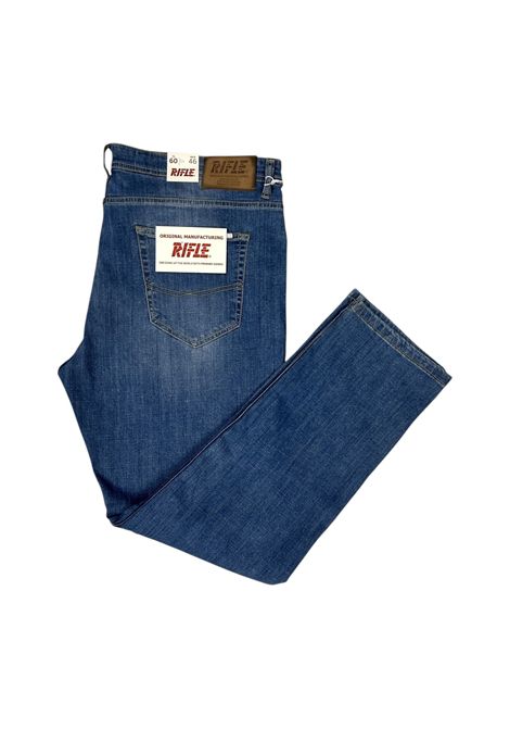 Jeans Rifle uomo RF576 a 5 tasche cotone stretch denim Blu  RIFLE | Jeans | PANRF576JEANS