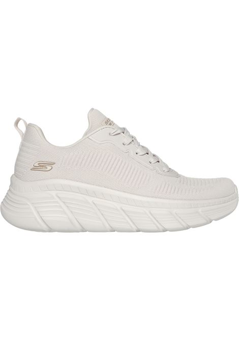 Sneaker Skechers Arch Fit Bianca con Suola Alta e Tomaia in Mesh SKECHERS | Scarpa | 117385OFWT