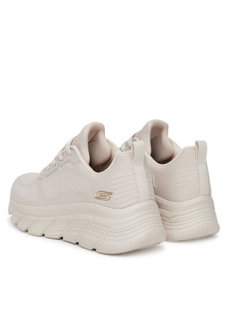 Sneaker Skechers Arch Fit Bianca con Suola Alta e Tomaia in Mesh SKECHERS | Scarpa | 117385OFWT