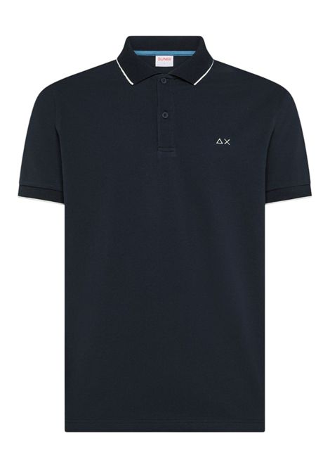 Polo Sun68 uomo A3611107 Small Stripes Basica Blu Navy SUN68 | Polo | A3611107