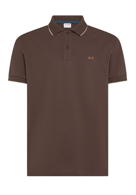 Polo Sun68 uomo A3611108 Small Stripes Basica Marrone SUN68 | Polo | A3611108