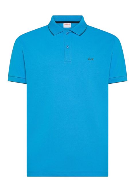 Polo Sun68 uomo A3611113 Small Stripes Basica Turchese SUN68 | Polo | A3611113