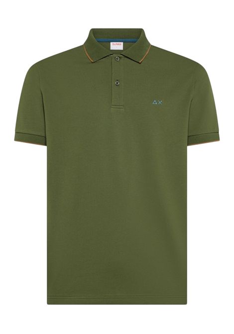 Polo Sun68 uomo A3611137 Small Stripes Basica Verde scuro SUN68 | Polo | A3611137
