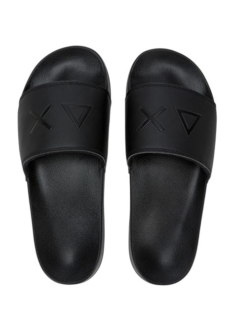 Pantofola Sun68 uomo BX3611011 Beach Slippers Logo Blu Nero SUN68 | Pantofola | BX3611011