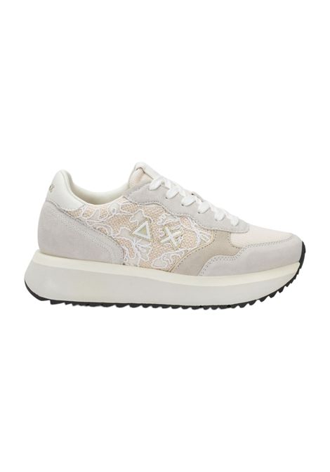 Sneakers Sun68 donna BZ3621131 Big Ally Flower Bianco Panna SUN68 | Sneakers | BZ3621131