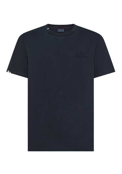 T-shirt Sun68 uomo T3611307 Basic Cotton Jersey Vintage Blu Navy SUN68 | T-shirt | T3611307