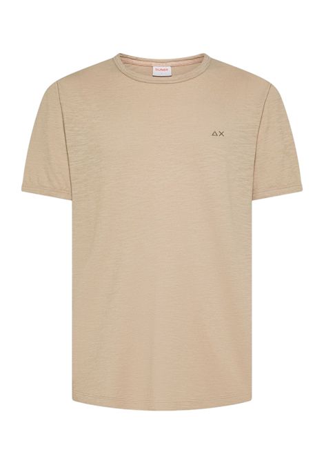 T-shirt Sun68 uomo T3611598 Jersey Cotone Fiammato Beige Stone SUN68 | T-shirt | T3611598