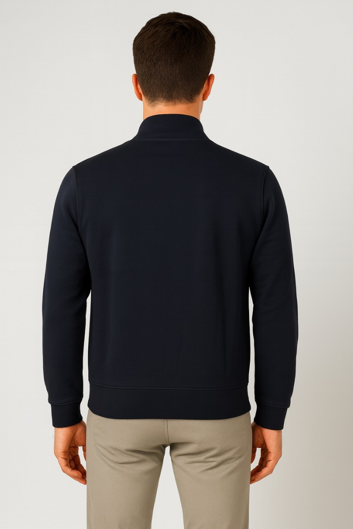 Felpa Uomo Yageshark Manica Lunga Girocollo – Classica, 80% Cotone, Vestibilità Comoda, Colore Nero