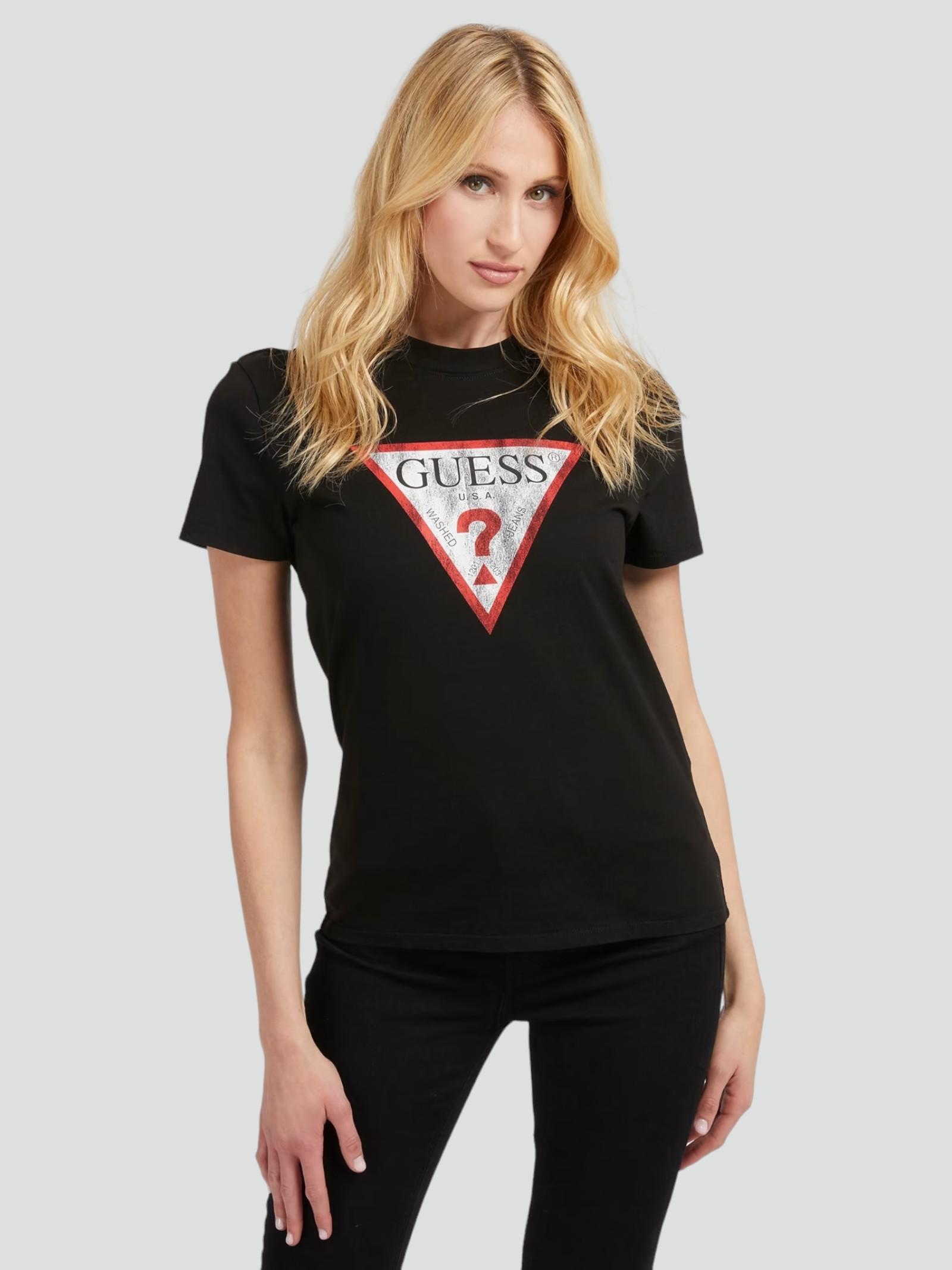 QS T-Shirt Donna Maniche Corte Con Polsini Arrotolati - Vestibilità Comoda