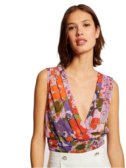 Floral print sleeveless blouse OMESSA.F MORGAN DE TOI | OMESSA.FMULTICO